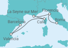 Itinerario del Crucero Italia, Francia y España - Cunard