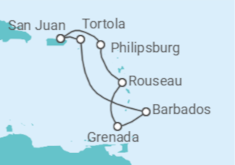 Itinerario del Crucero Sur del Caribe con Barbados - Princess Cruises