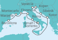 Itinerario del Crucero Desde Barcelona a Venecia (Italia) - Azamara