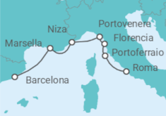 Itinerario del Crucero Italia, Francia - Azamara