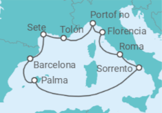 Itinerario del Crucero De Miró a Miguel Ángel - Regent Seven Seas