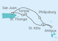 Itinerario del Crucero Elegancia antigua e Islas soleadas - Virgin Voyages