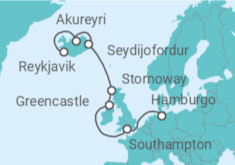 Itinerario del Crucero Un viaje ampliado por paisajes cautivadores, la belleza celta y el encanto islandés - Explora Journeys