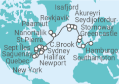 Itinerario del Crucero Un gran viaje de auroras boreales y tesoros culturales del norte de Europa - Explora Journeys