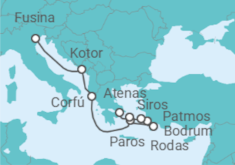 Itinerario del Crucero Un viaje desde las maravillas del Adriático hasta las leyendas del Egeo - Explora Journeys
