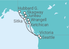 Itinerario del Crucero Alaska - Cunard