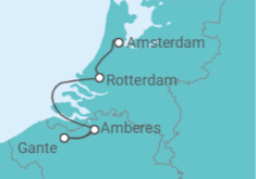 Itinerario del Crucero Delicias de Bélgica y Holanda con Ámsterdam - Riverside