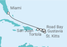 Itinerario del Crucero Un viaje de veladas caribeñas y maravillas isleñas - Explora Journeys