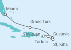 Itinerario del Crucero Un viaje por un tapiz caribeño de serenidad y esplendor - Explora Journeys