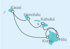 Itinerario del Crucero Islas de Hawái - NCL Norwegian Cruise Line