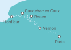 Itinerario del Crucero Reflejos impresionistas a lo largo del Sena  - CroisiEurope