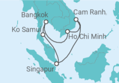 Itinerario del Crucero Vietnam, Tailandia - Princess Cruises