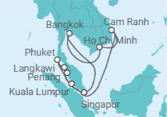 Itinerario del Crucero Tailandia, Malasia, Vietnam - Princess Cruises