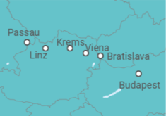 Itinerario del Crucero Austria, Hungría - Riverside