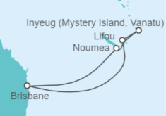 Itinerario del Crucero Nueva Caledonia - Carnival Cruise Line