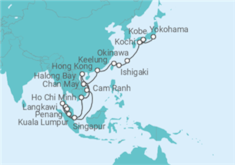 Itinerario del Crucero Sudeste Asiático con Japón - Princess Cruises
