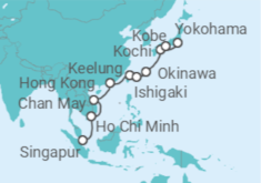 Itinerario del Crucero Sudeste Asiático y Japón - Princess Cruises