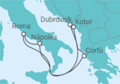 Itinerario del Crucero Rutas de Leyenda por el Mediterráneo y el Adriático - Princess Cruises