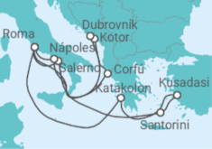 Itinerario del Crucero Mediterráneo, Egeo y Adriático - Princess Cruises