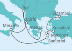 Itinerario del Crucero Suspiros del Mediterráneo - Princess Cruises