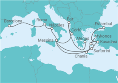 Itinerario del Crucero Mediterráneo Soñado - Princess Cruises