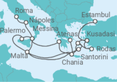 Itinerario del Crucero Mediterráneo Inolvidable - Princess Cruises