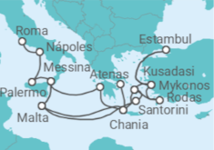 Itinerario del Crucero Mediterráneo Épico - Princess Cruises