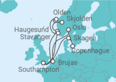Itinerario del Crucero Ruta de los Mares del Norte - Princess Cruises