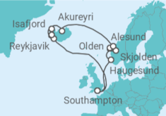 Itinerario del Crucero Explorando Noruega e Islandia - Princess Cruises