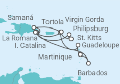 Itinerario del Crucero Islas Vírgenes, República Dominicana, Barbados - MSC Cruceros