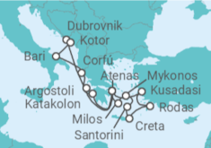 Itinerario del Crucero Turquía, Grecia, Croacia, Montenegro e Italia - Celestyal Cruises