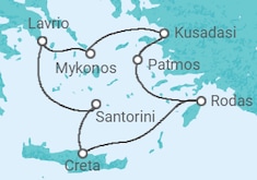 Itinerario del Crucero Icónicas Islas Griegas 2027 - Celestyal Cruises