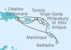 Itinerario del Crucero Antigua, Islas Vírgenes, República Dominicana, Barbados - MSC Cruceros