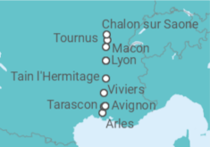 Itinerario del Crucero Postales del sur de Francia - Riverside
