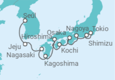 Itinerario del Crucero Asia: Osaka, Kochi, Jeju y Nagoya - NCL Norwegian Cruise Line