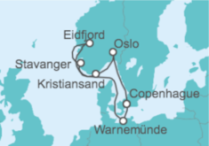 Itinerario del Crucero Alemania, Noruega - Con vuelos - MSC Cruceros
