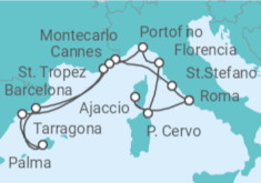 Itinerario del Crucero Un viaje ampliado a la romántica Costa Azul y a la maravillosa Italia - Explora Journeys