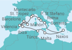 Itinerario del Crucero Un Viaje ampliado de tesoros antiguos, vistas volcánicas y costas tranquilas - Explora Journeys