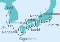 Itinerario del Crucero Osaka, Kochi, Jeju y Nagoya - NCL Norwegian Cruise Line