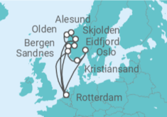 Itinerario del Crucero Noruega, Holanda - Holland America Line