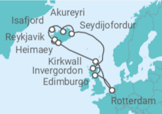 Itinerario del Crucero Reino Unido, Islandia - Holland America Line