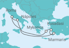 Itinerario del Crucero Grecia, Turquía, Italia - MSC Cruceros