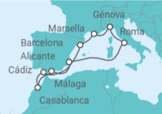 Itinerario del Crucero España, Marruecos, Italia - MSC Cruceros