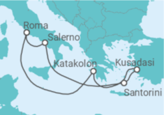 Itinerario del Crucero Mediterráneo y Egeo - Princess Cruises