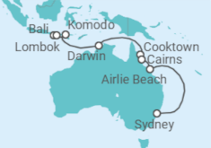 Itinerario del Crucero Australia - Regent Seven Seas