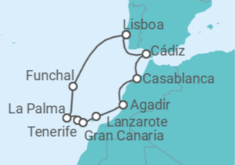 Itinerario del Crucero Islas Canarias - Regent Seven Seas