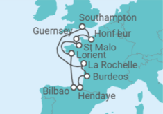Itinerario del Crucero Gourmet y Glamour - Regent Seven Seas
