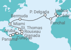 Itinerario del Crucero Del azul a Iberia - Regent Seven Seas
