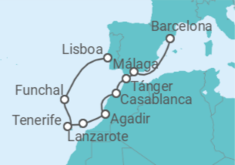 Itinerario del Crucero Islas Canarias - Regent Seven Seas