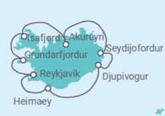 Itinerario del Crucero Islandia - Regent Seven Seas